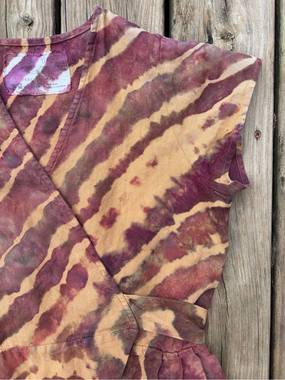 notPERFECTLINEN Ice Dyed Margaret Wrap Jumpsuit - Picture 5 of 11